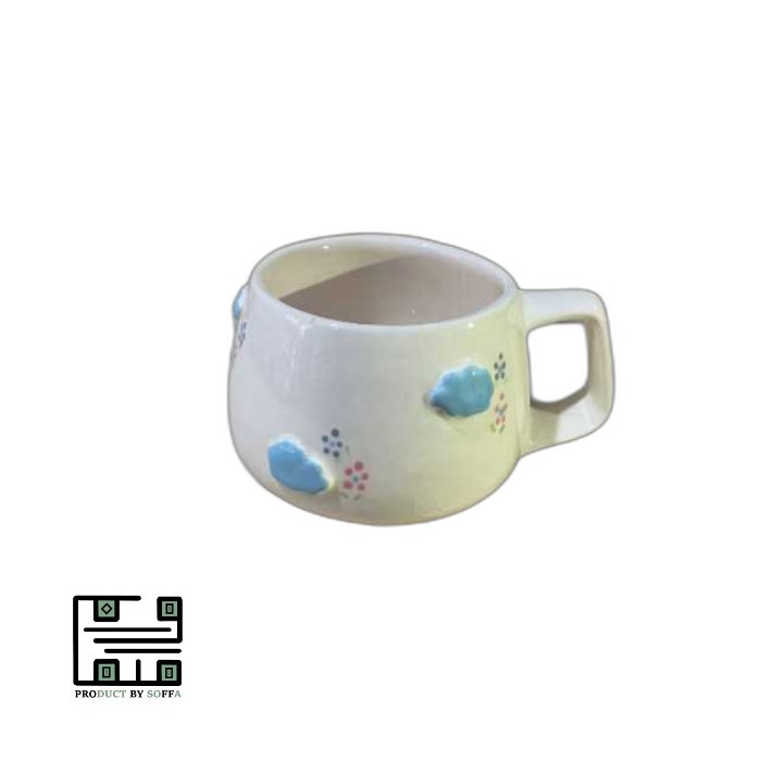 ماگ فانتزی ابر و گل